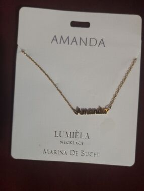 Amanda Nameplate Necklace – Lumiela